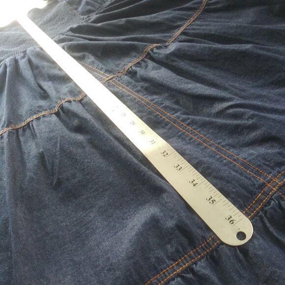 Terra & Sky Jean flutter sleeve midi women's size 4X dress - Picture 11 of 15